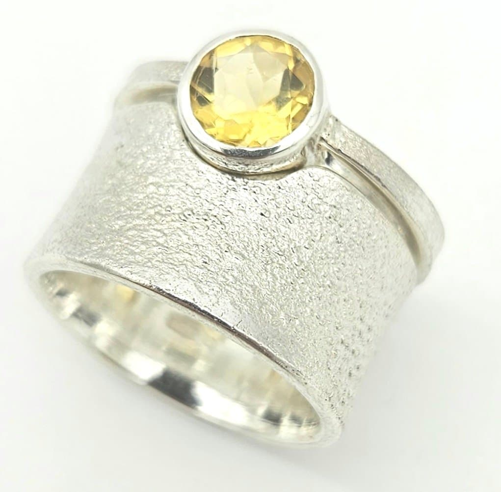 Anillo Ale con citrino talla brillante